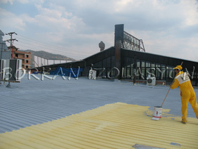 çatı üzeri sprey poliüretan yalıtımı ve uv koruyucu coat